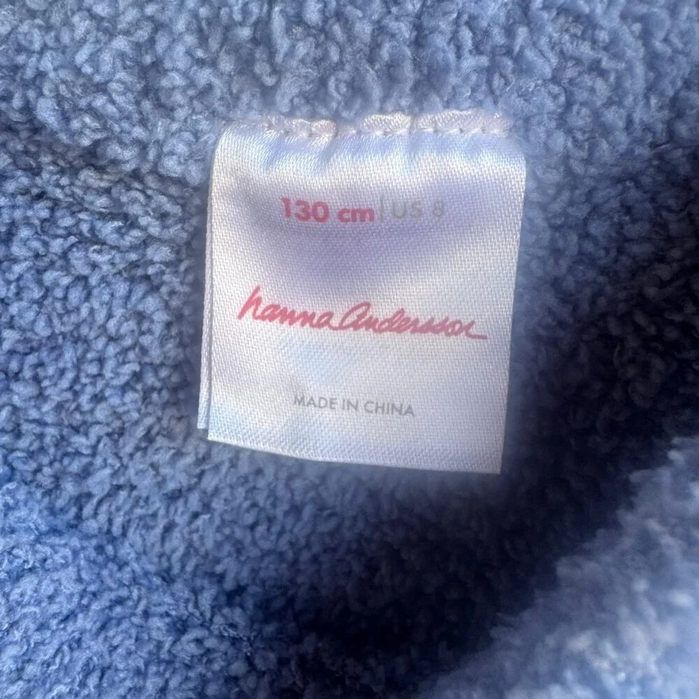 Hanna Anderson Long Sleeve Crew Neck Tie Waist Soft Dress Girl's Size 8